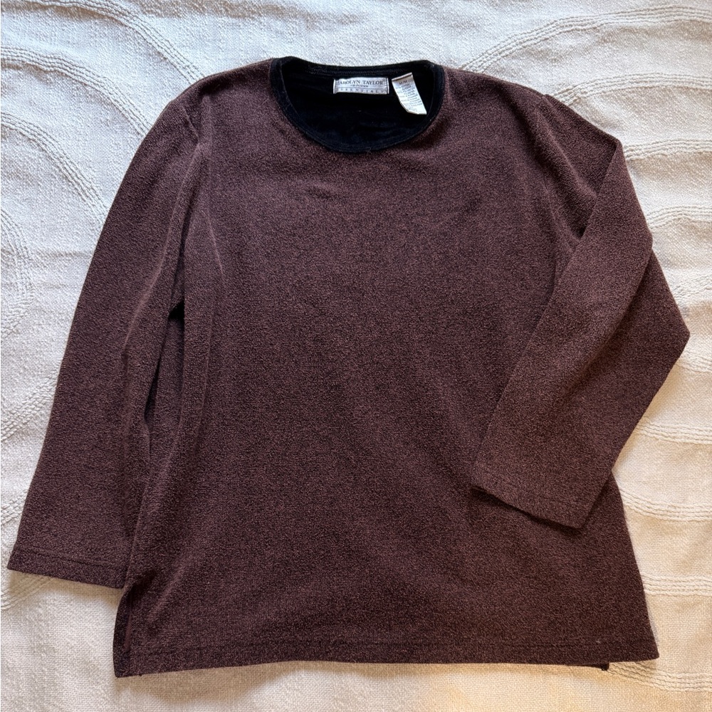 Carolyn Taylor Chocolate Long Sleeve Top